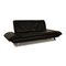 Leather Three Seater Black Sofa from Koinor Rossini 3