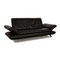 Leather Three Seater Black Sofa from Koinor Rossini 8
