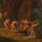 French Artist, Scene of Nymphs and Satyrs at the Bath, Oil on Canvas, 1890s, Framed 11