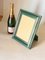 Vintage French Green Stitched Leather Picture Frame, 1940 6