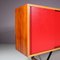 Italian Sideboard with Red Wooden Sliding Doors, 1950 9