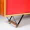 Italian Sideboard with Red Wooden Sliding Doors, 1950, Image 11