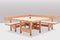 Dining Table and Benches in Larch by Rainer Daumiller, 1980s, Set of 3 2