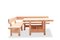 Dining Table and Benches in Larch by Rainer Daumiller, 1980s, Set of 3, Image 1