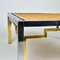 Tavolini da caffè con ripiano in bambù, struttura in metallo cromato e ottone dorato, Italia, anni '70, set di 2, Immagine 13