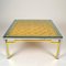 Italian Coffee Tables with Bamboo Top, Chrome and Gilded Brass Frame, 1970s, Set of 2 3