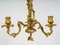 Candelabro de araña pequeño estilo Luis XV de bronce dorado, siglo XIX, Imagen 2