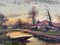 Arthur Cole, Punts on the River, Oil Paintings, 1890s, Framed, Set of 2 3