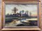 Arthur Cole, Punts on the River, Oil Paintings, 1890s, Framed, Set of 2 4