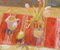 Alice Mumford, El paño de rayas rojas y blancas, 2023, óleo sobre lienzo, Imagen 1