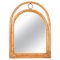 French Riviera Arch Mirror with Double Bamboo and Rattan Frame, Italy, 1970s 1