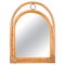 French Riviera Arch Mirror with Double Bamboo and Rattan Frame, Italy, 1970s, Image 1