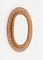 Oval Mirror in Rattan, Wicker & Bamboo, French Riviera, Italy, 1960s 12