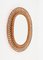 Oval Mirror in Rattan, Wicker & Bamboo, French Riviera, Italy, 1960s, Image 12