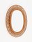 Oval Mirror in Rattan, Wicker & Bamboo, French Riviera, Italy, 1960s 4