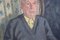 Portrait post impressionniste d'un homme âgé, huile sur toile, milieu du 20e siècle 5
