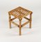 Mid-Century Stool or Pouf in Bamboo and Rattan, Italy, 1970s 8