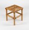 Mid-Century Stool or Pouf in Bamboo and Rattan, Italy, 1970s, Image 5