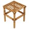 Mid-Century Stool or Pouf in Bamboo and Rattan, Italy, 1970s, Image 1