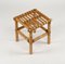 Mid-Century Stool or Pouf in Bamboo and Rattan, Italy, 1970s, Image 2