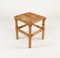 Mid-Century Stool or Pouf in Bamboo and Rattan, Italy, 1970s 14
