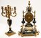 French Clock Set Garniture Candelabras in Floral Porcelain, Set of 3, Image 15