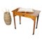 Victorian Oak Side Table Desk on Turned Legs, Image 6