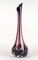 20th Century Bordeaux Red Murano Glass Long Neck Vase, Italy, 1970s 4
