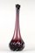 20th Century Bordeaux Red Murano Glass Long Neck Vase, Italy, 1970s 9