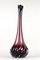 20th Century Bordeaux Red Murano Glass Long Neck Vase, Italy, 1970s, Image 9