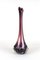 20th Century Bordeaux Red Murano Glass Long Neck Vase, Italy, 1970s 6