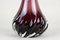 20th Century Bordeaux Red Murano Glass Long Neck Vase, Italy, 1970s 8