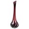 20th Century Bordeaux Red Murano Glass Long Neck Vase, Italy, 1970s 1