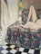 Desnuda en el sofá, años 50, óleo sobre lienzo grande, enmarcado, Imagen 5