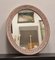 Oval Mirror with Capodimonte Ceramic Frame 1