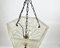 Lámpara de araña Art Déco de latón y vidrio, Francia, años 30, Imagen 4