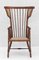 French Arts and Crafts High Back Spindle Wood Winged Armchair, 1900s, Image 8