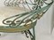 Italienischer Mid-Century Peacock Stuhl aus Schmiedeeisen in Grün & Gold, 1950er 3