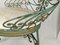 Mid-Century Italian Green and Gold Wrought Iron Peacock Chair, 1950s 3