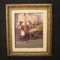 Italian Artist, Popular Scene with Characters, 1970, Oil on Panel, Framed 1