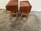 Tables de Chevet en Teck, 1960s, Set de 2 3