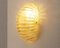 Italienische Vintage Wandlampen aus Bernsteinfarbenem Muranoglas mit Messingstruktur, 1990er, 2er Set 11