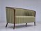 Skandinavisches Vintage 2-Sitzer Sofa aus Velours & Teak, 1950er 8