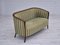 Skandinavisches Vintage 2-Sitzer Sofa aus Velours & Teak, 1950er 12