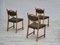 Dänische Vintage Stühle aus Wolle & Eiche, 1950er, 3er Set 6