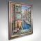 Escena callejera veneciana, años 90, grande al óleo sobre lienzo, enmarcado, Imagen 2
