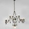 Wrought Iron & Murano Blown Glass Chandelier by Carlo Rizzarda, Italy, 1910s 2