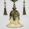 Wrought Iron & Murano Blown Glass Chandelier by Carlo Rizzarda, Italy, 1910s 7