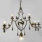 Wrought Iron & Murano Blown Glass Chandelier by Carlo Rizzarda, Italy, 1910s 3