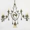 Wrought Iron & Murano Blown Glass Chandelier by Carlo Rizzarda, Italy, 1910s, Image 4